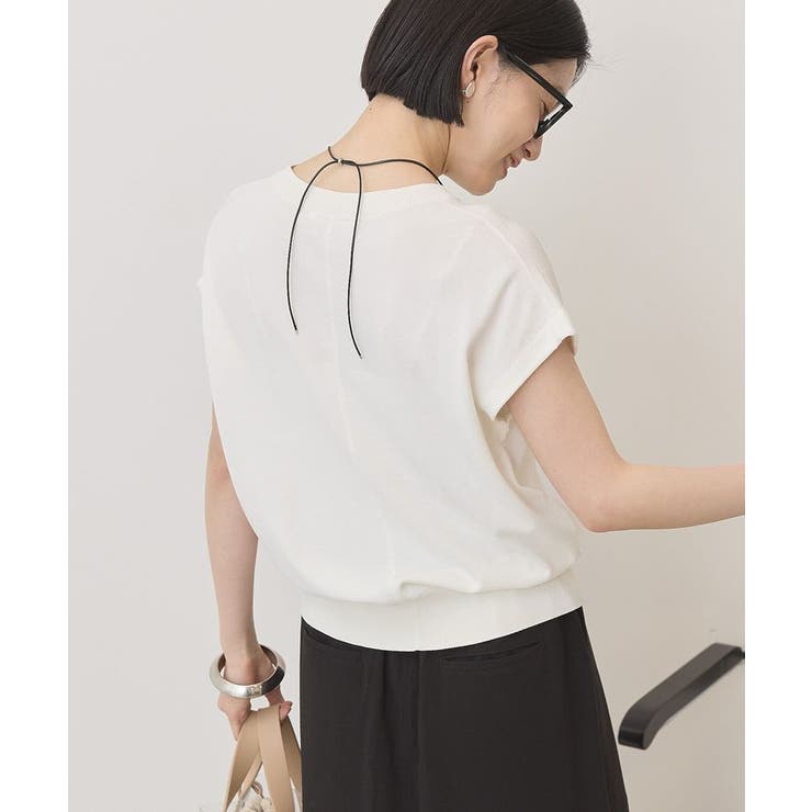 【接触冷感・UVカット】フレンチスリーブニットプルオーバー | AMERICAN HOLIC | 詳細画像9 