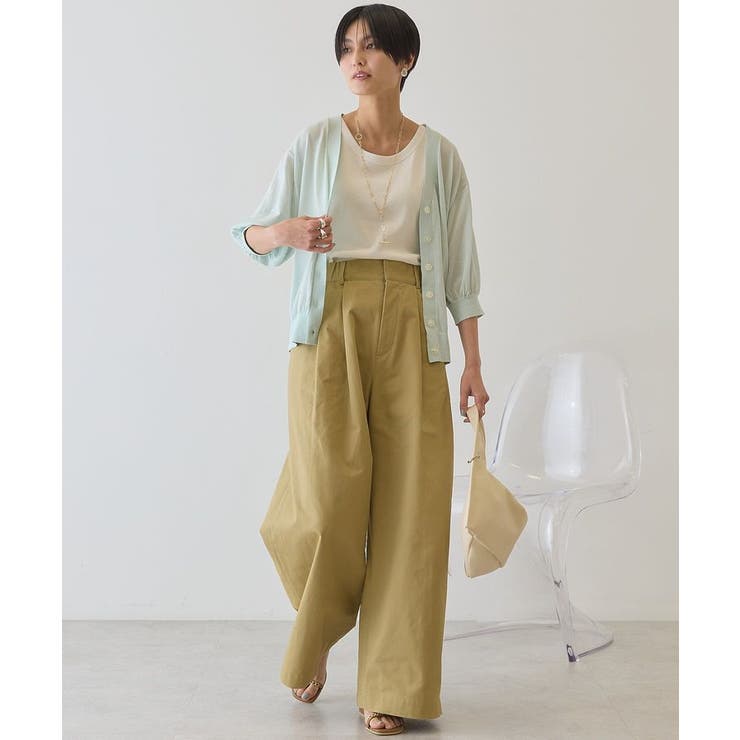 【抗菌防臭】5分袖シアーVネックニットカーディガン | AMERICAN HOLIC | 詳細画像15 