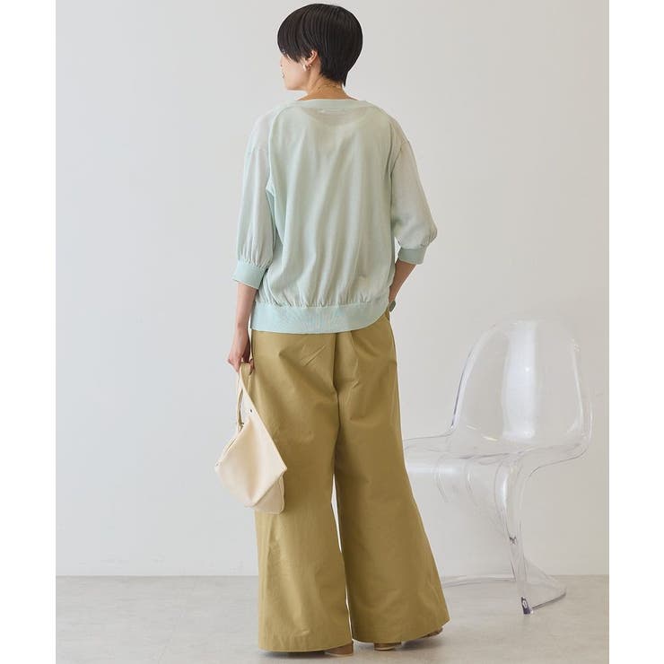 【抗菌防臭】5分袖シアーVネックニットカーディガン | AMERICAN HOLIC | 詳細画像17 