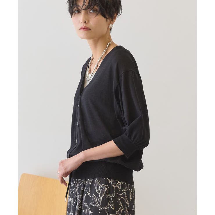 【抗菌防臭】5分袖シアーVネックニットカーディガン | AMERICAN HOLIC | 詳細画像27 