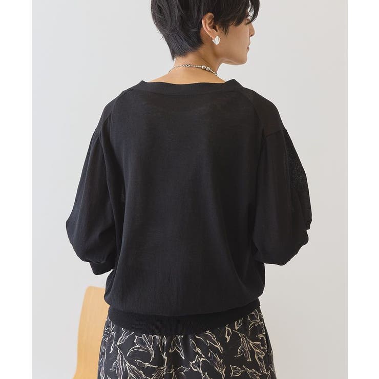 【抗菌防臭】5分袖シアーVネックニットカーディガン | AMERICAN HOLIC | 詳細画像28 