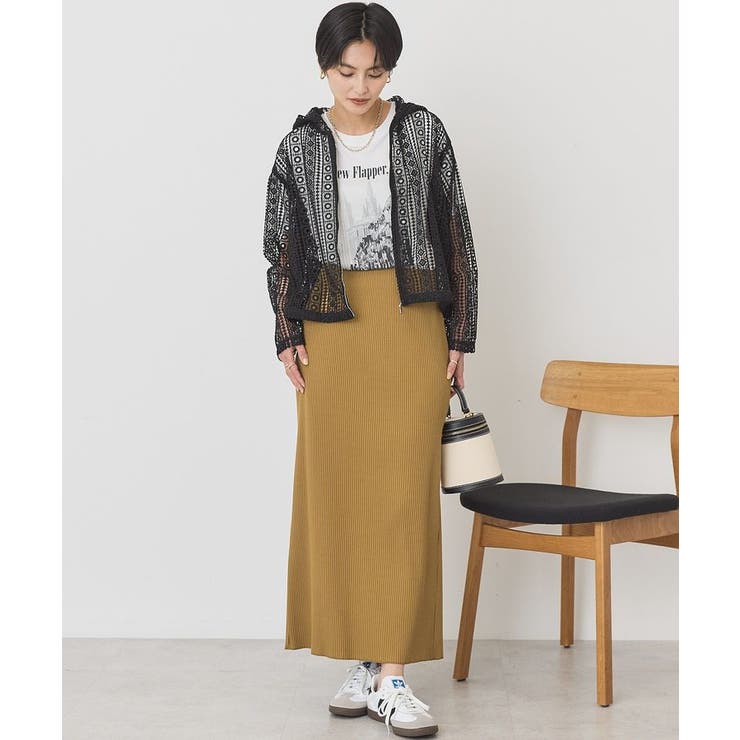 【UVカット】針抜きリブタイトスカート | AMERICAN HOLIC | 詳細画像3 