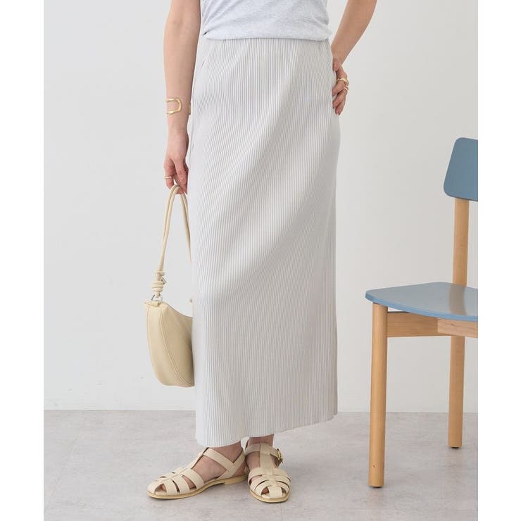 ライトグレー | 【UVカット】針抜きリブタイトスカート | AMERICAN HOLIC