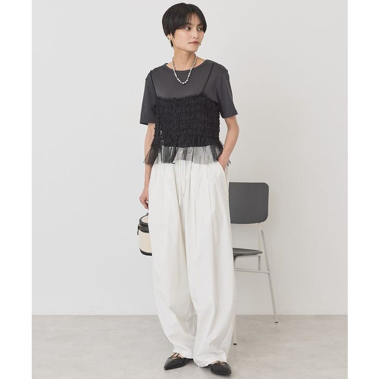 【2点セット】半袖Tシャツ＋チュールビスチェ | AMERICAN HOLIC | 詳細画像21 