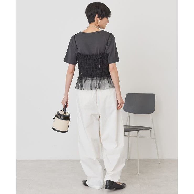 【2点セット】半袖Tシャツ＋チュールビスチェ | AMERICAN HOLIC | 詳細画像23 