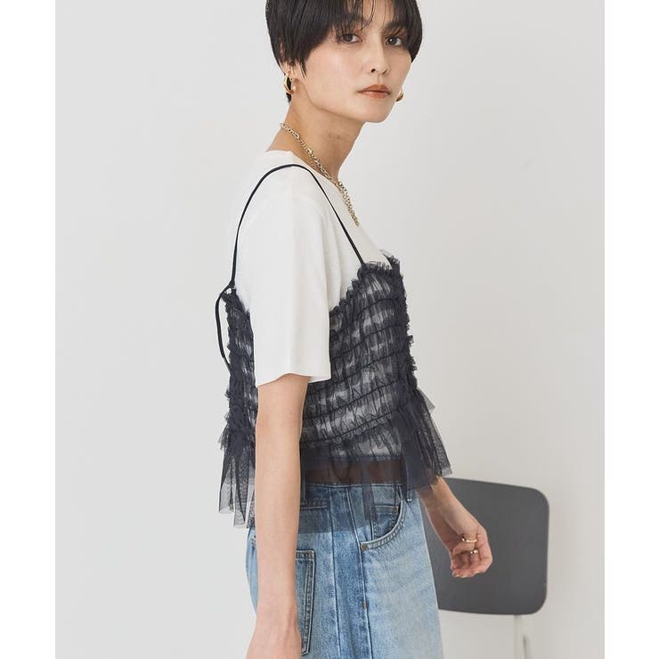 【2点セット】半袖Tシャツ＋チュールビスチェ | AMERICAN HOLIC | 詳細画像26 