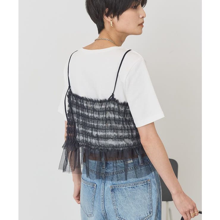 【2点セット】半袖Tシャツ＋チュールビスチェ | AMERICAN HOLIC | 詳細画像27 