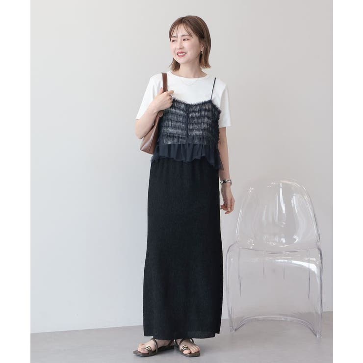 【2点セット】半袖Tシャツ＋チュールビスチェ | AMERICAN HOLIC | 詳細画像9 