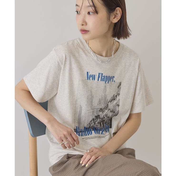 杢ホワイト | フォトプリント半袖Tシャツ | AMERICAN HOLIC