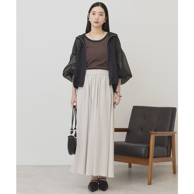 【接触冷感・UVカット】【選べる丈】ギャザースカーチョ【WEB限定カラー有り】 | AMERICAN HOLIC | 詳細画像13 