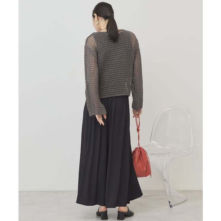 【接触冷感・UVカット】【選べる丈】ギャザースカーチョ【WEB限定カラー有り】 | AMERICAN HOLIC | 詳細画像6 