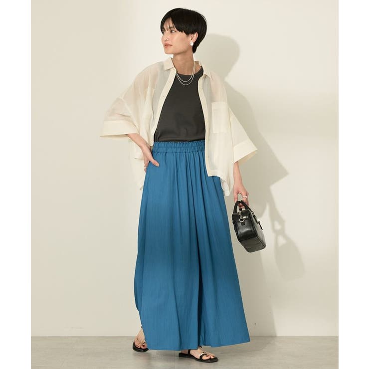 【接触冷感・UVカット】【選べる丈】ギャザースカーチョ【WEB限定カラー有り】 | AMERICAN HOLIC | 詳細画像40 