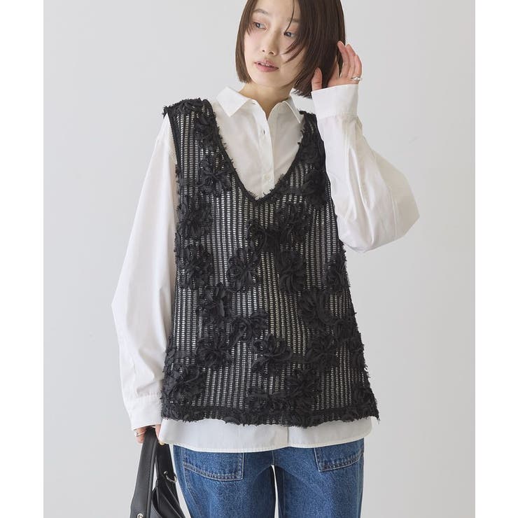 【選べる丈】Vネックレースベスト | AMERICAN HOLIC | 詳細画像11 