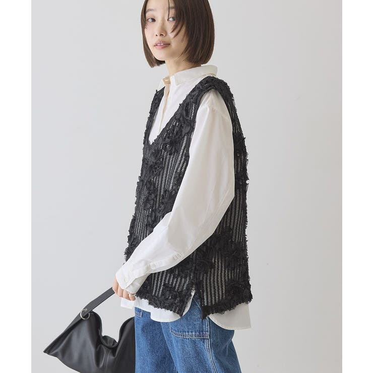 【選べる丈】Vネックレースベスト | AMERICAN HOLIC | 詳細画像12 