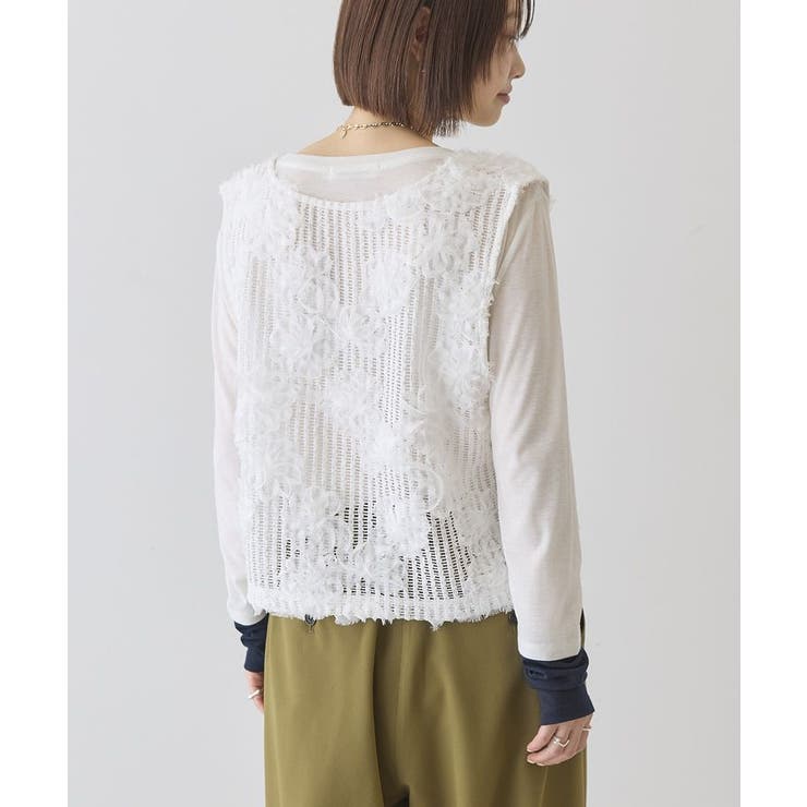 【選べる丈】Vネックレースベスト | AMERICAN HOLIC | 詳細画像24 