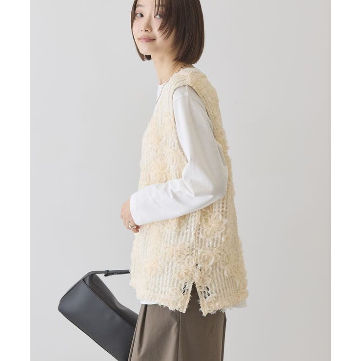 【選べる丈】Vネックレースベスト | AMERICAN HOLIC | 詳細画像3 