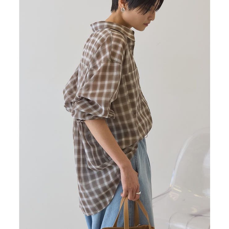 【接触冷感・イージーケア】シアーチェックシャツ | AMERICAN HOLIC | 詳細画像10 