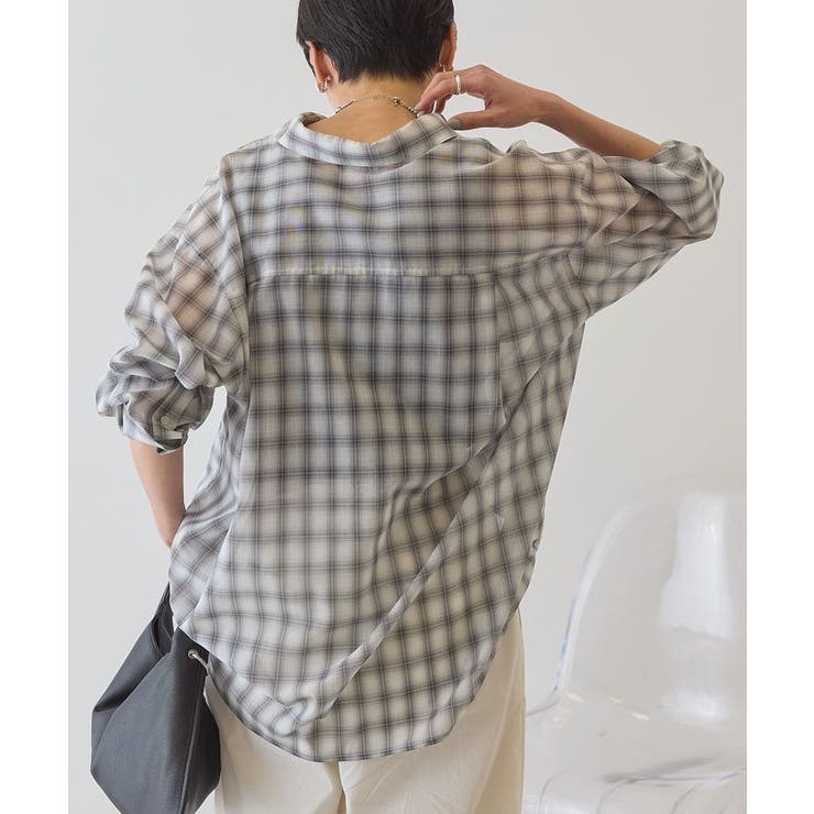 【接触冷感・イージーケア】シアーチェックシャツ | AMERICAN HOLIC | 詳細画像25 