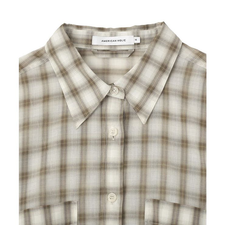 【接触冷感・イージーケア】シアーチェックシャツ | AMERICAN HOLIC | 詳細画像33 