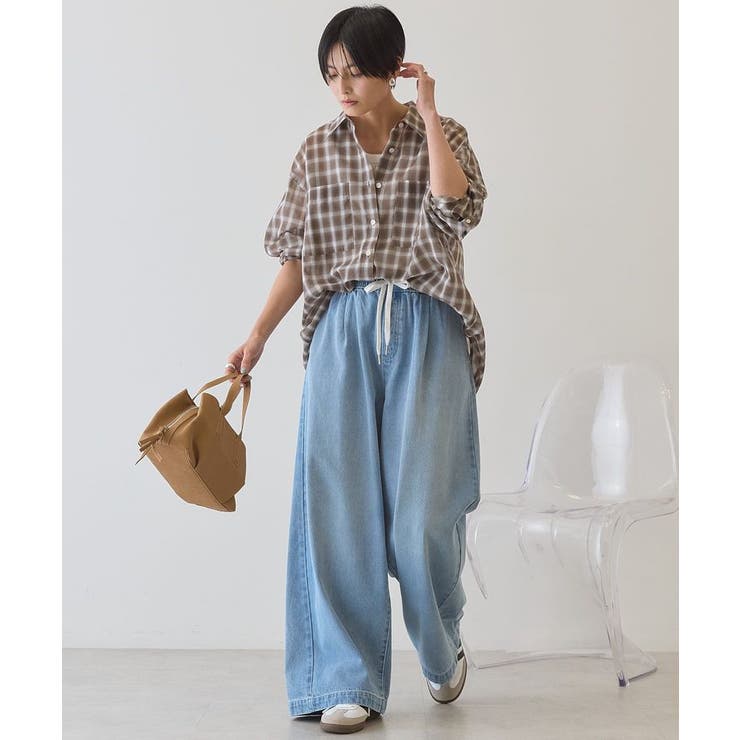 【接触冷感・イージーケア】シアーチェックシャツ | AMERICAN HOLIC | 詳細画像16 