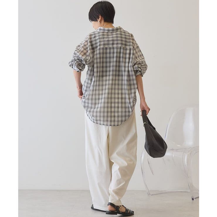 【接触冷感・イージーケア】シアーチェックシャツ | AMERICAN HOLIC | 詳細画像40 