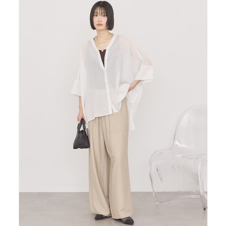 【接触冷感】Vネックポンチョシャツ | AMERICAN HOLIC | 詳細画像4 