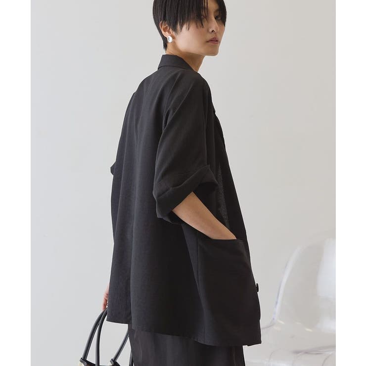 【接触冷感・イージーケア】リネンライク半袖ジャケット | AMERICAN HOLIC | 詳細画像19 