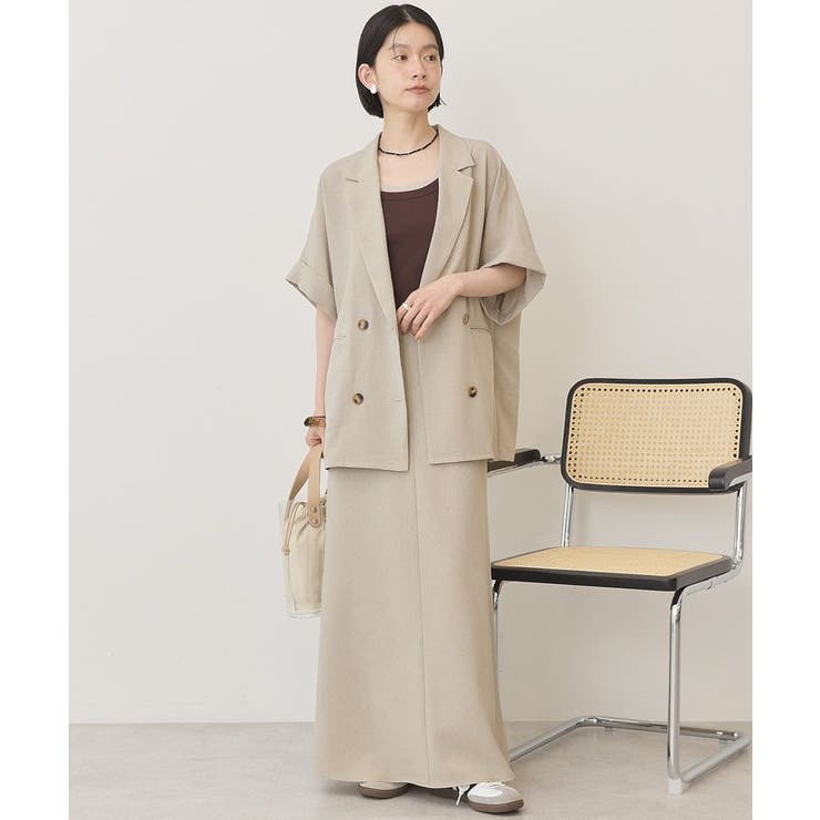 【接触冷感・イージーケア】リネンライク半袖ジャケット | AMERICAN HOLIC | 詳細画像27 