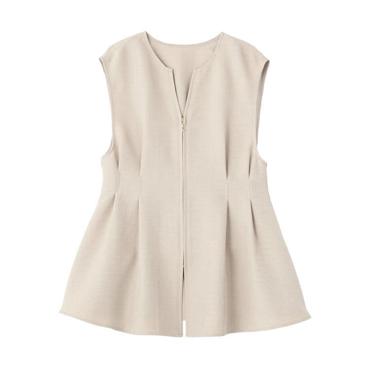 【接触冷感・イージーケア】リネンライクペプラムベスト | AMERICAN HOLIC | 詳細画像36 