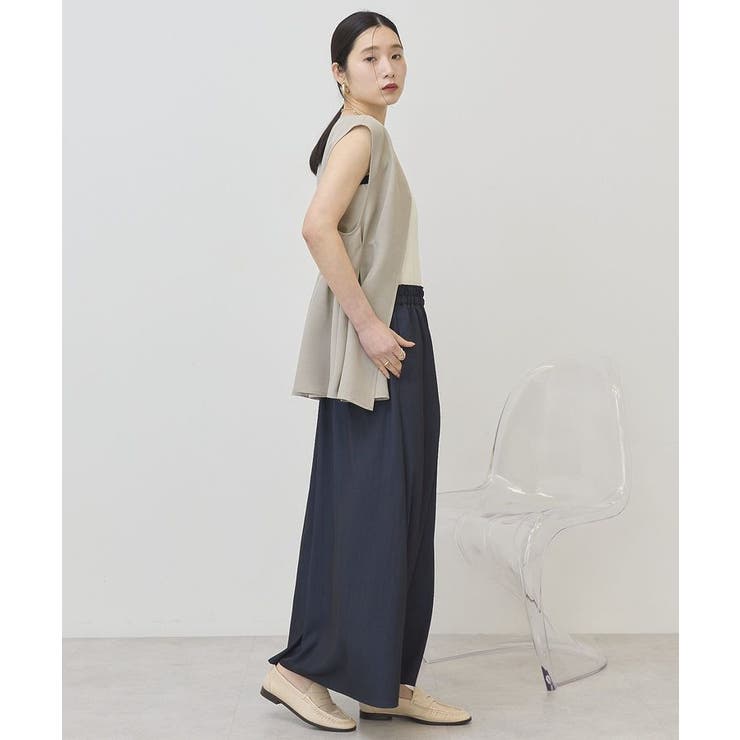 【接触冷感・イージーケア】リネンライクペプラムベスト | AMERICAN HOLIC | 詳細画像15 