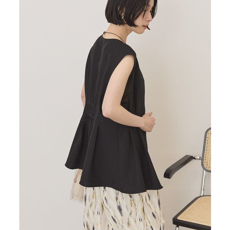 【接触冷感・イージーケア】リネンライクペプラムベスト | AMERICAN HOLIC | 詳細画像19 