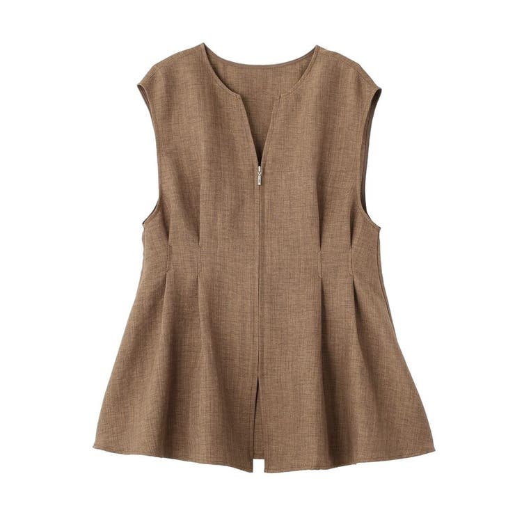 【接触冷感・イージーケア】リネンライクペプラムベスト | AMERICAN HOLIC | 詳細画像37 