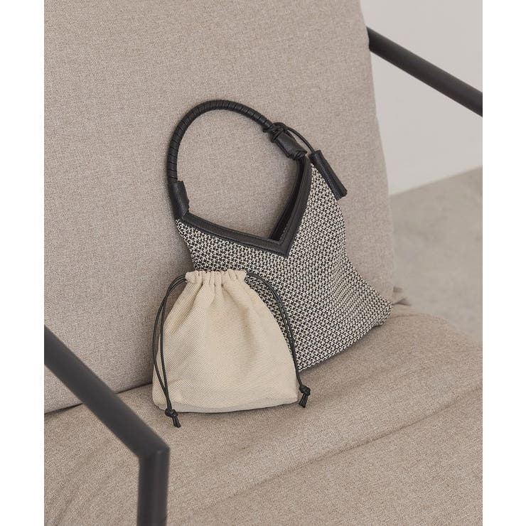 ミックス | 【2点SET】巾着付トライアングルミニトートバッグ | AMERICAN HOLIC