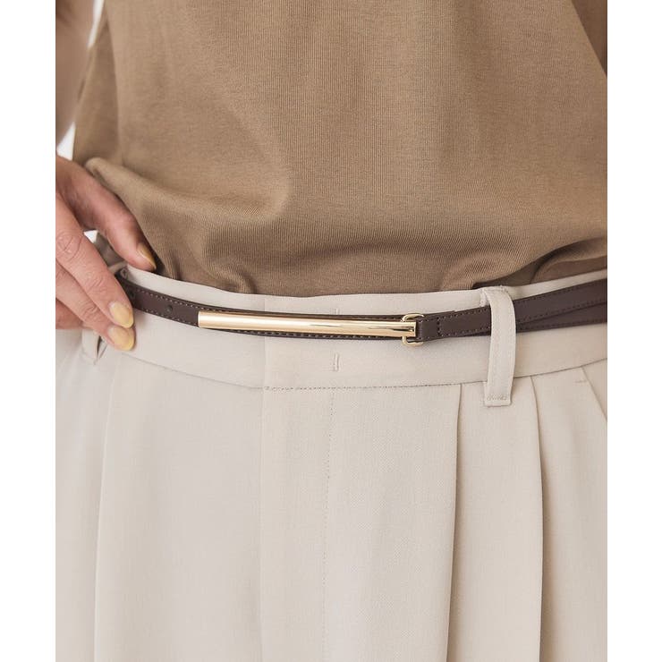 ブラウン | デザインバックルスリムベルト | AMERICAN HOLIC