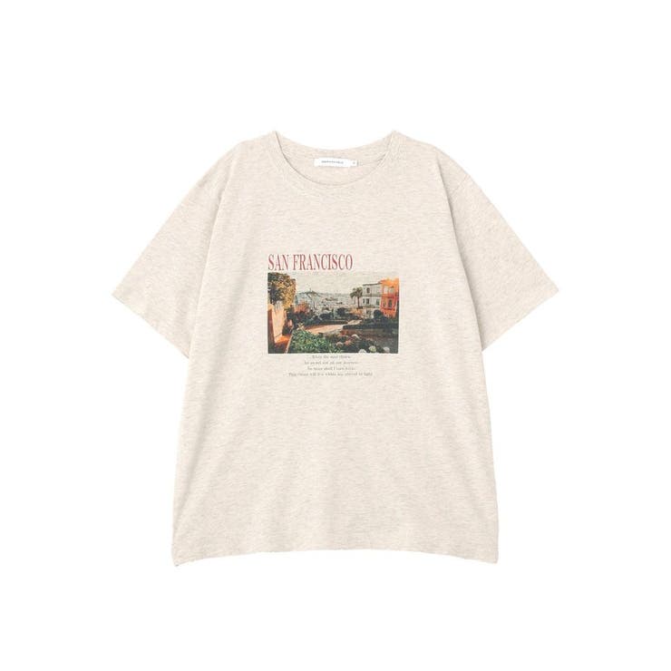 杢ホワイト | SANFRANCISCO ロゴ＆フォトTシャツ | AMERICAN HOLIC