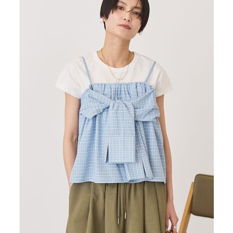 【2点セット】ノースリーブTシャツ＋ビスチェ | AMERICAN HOLIC | 詳細画像13 