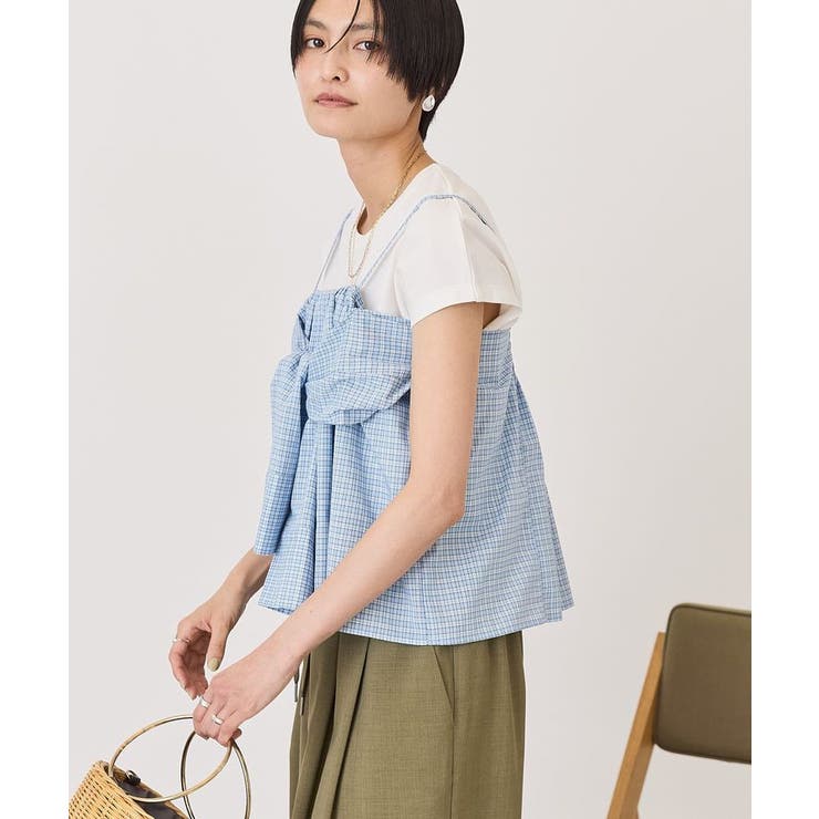 【2点セット】ノースリーブTシャツ＋ビスチェ | AMERICAN HOLIC | 詳細画像14 