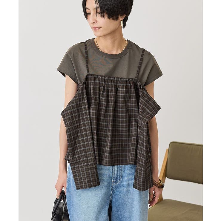 【2点セット】ノースリーブTシャツ＋ビスチェ | AMERICAN HOLIC | 詳細画像6 
