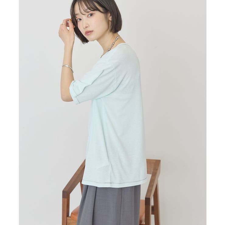 【マルチ機能】配色ステッチルーズTシャツ | AMERICAN HOLIC | 詳細画像18 