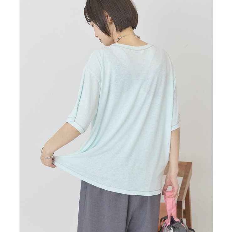 【マルチ機能】配色ステッチルーズTシャツ | AMERICAN HOLIC | 詳細画像21 