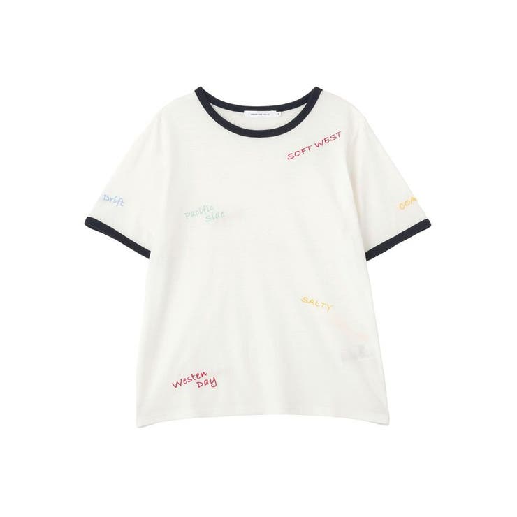 ランダムロゴ刺繍リンガーTシャツ | AMERICAN HOLIC | 詳細画像44 