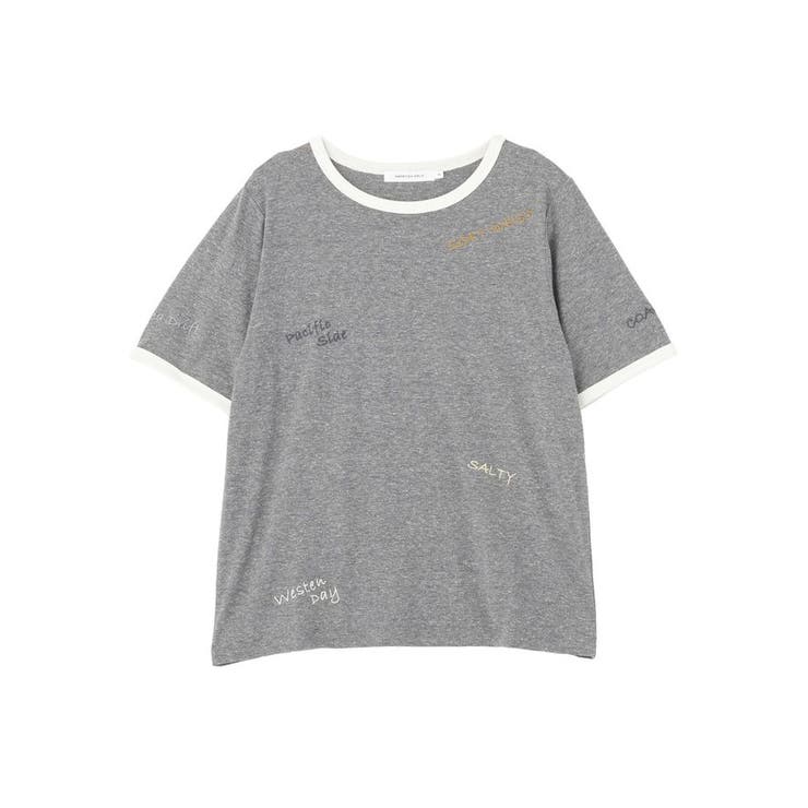 ランダムロゴ刺繍リンガーTシャツ | AMERICAN HOLIC | 詳細画像45 