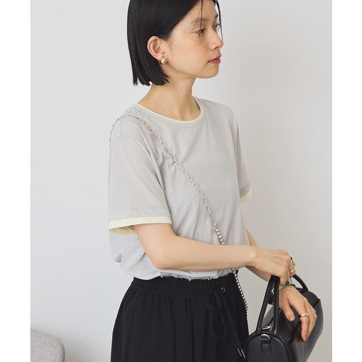 配色レイヤード風シアーTシャツ | AMERICAN HOLIC | 詳細画像11 