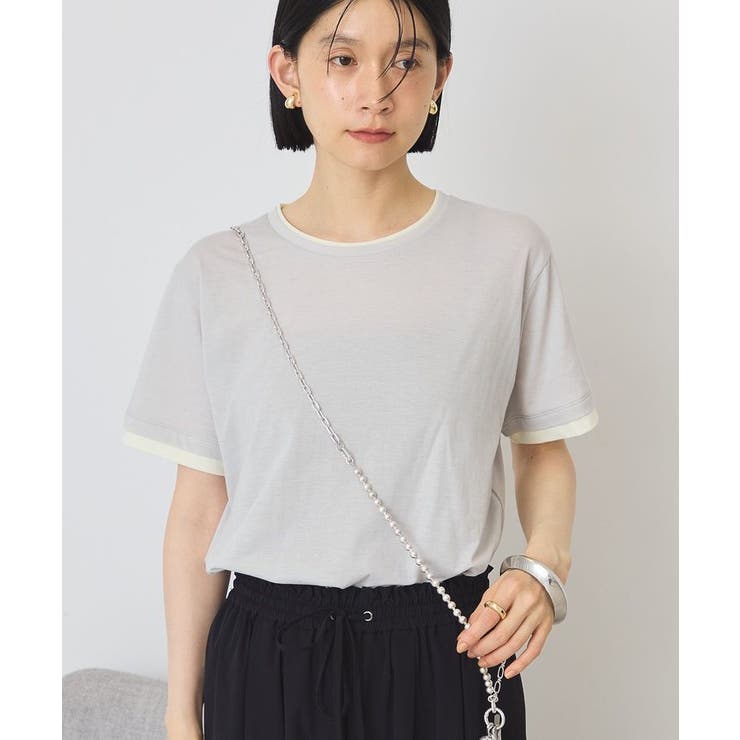 配色レイヤード風シアーTシャツ | AMERICAN HOLIC | 詳細画像12 