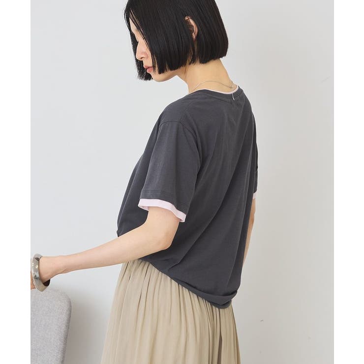 配色レイヤード風シアーTシャツ | AMERICAN HOLIC | 詳細画像21 