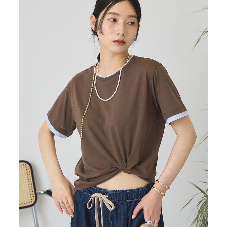 配色レイヤード風シアーTシャツ | AMERICAN HOLIC | 詳細画像27 