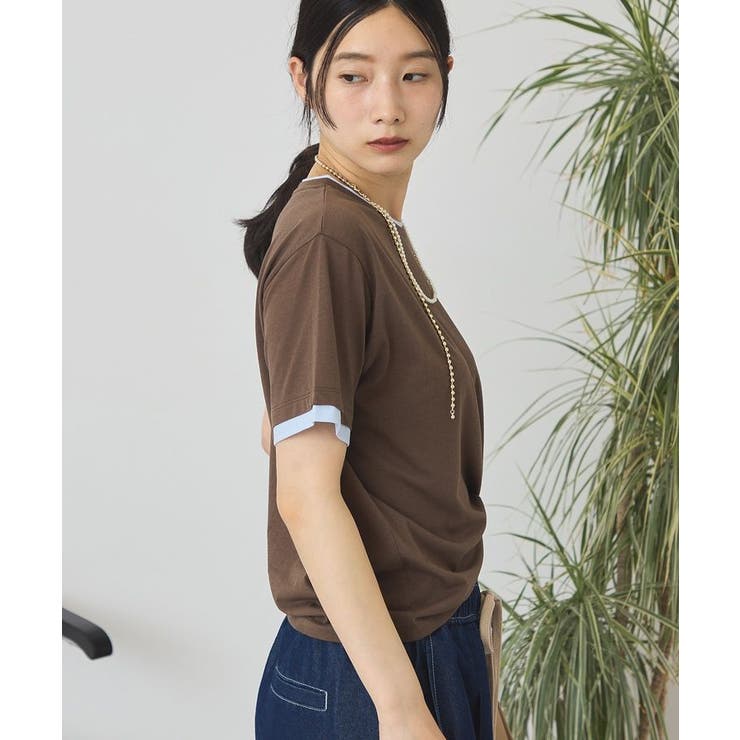 配色レイヤード風シアーTシャツ | AMERICAN HOLIC | 詳細画像29 