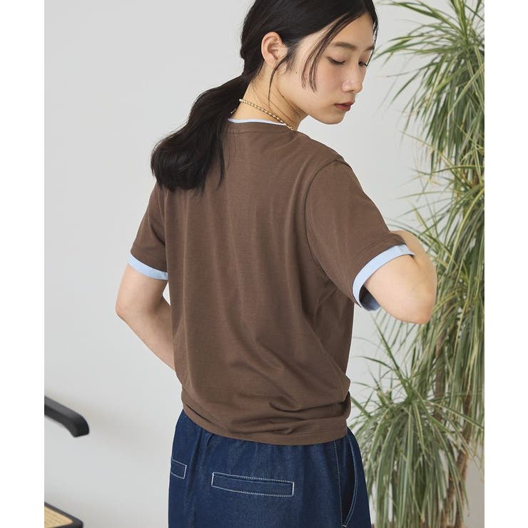 配色レイヤード風シアーTシャツ | AMERICAN HOLIC | 詳細画像30 