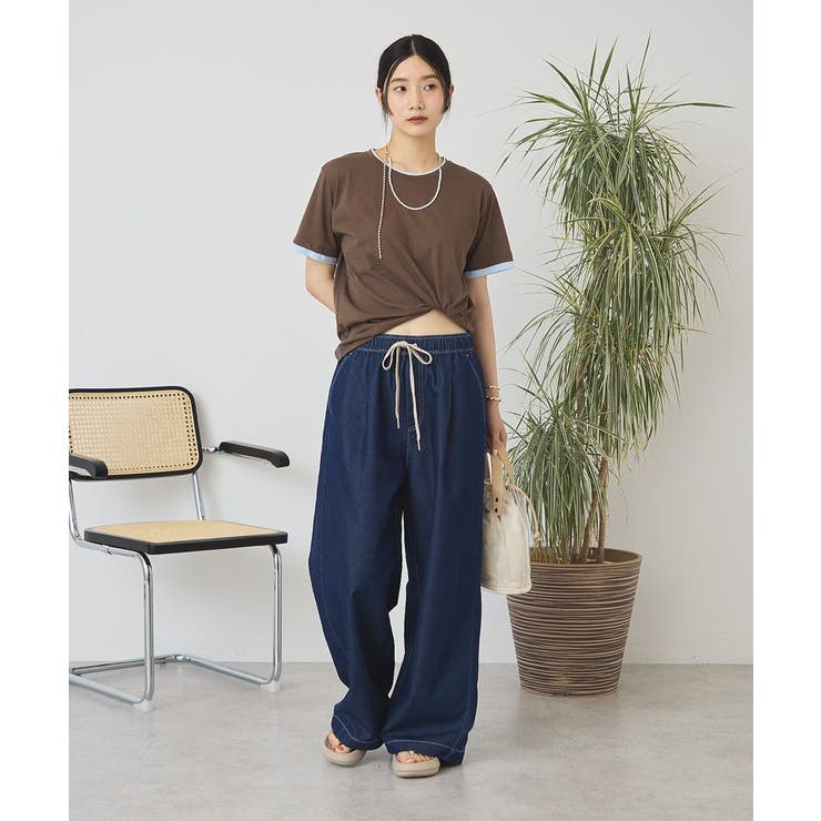 配色レイヤード風シアーTシャツ | AMERICAN HOLIC | 詳細画像32 