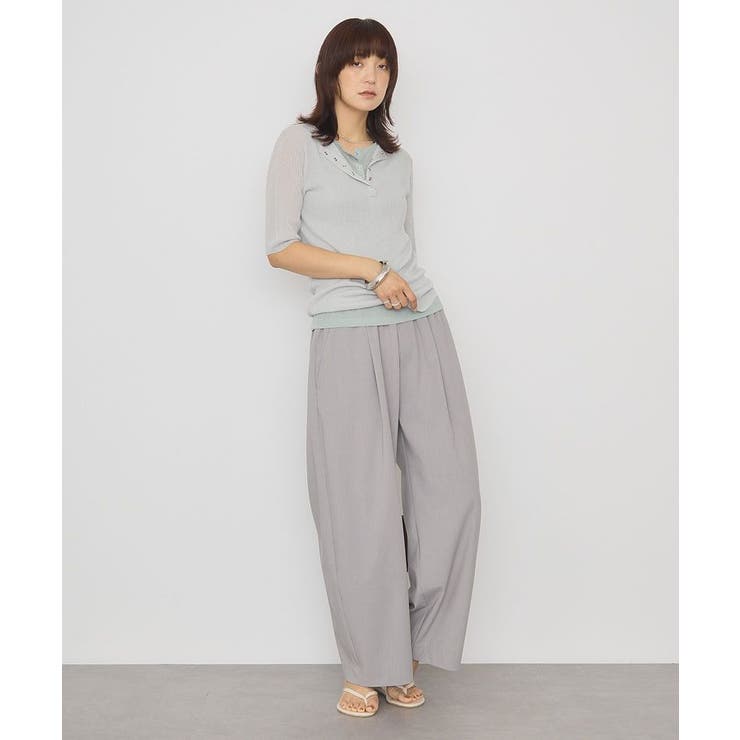 【2点セット】シアーリブヘンリーネックニット＋タンクトップ | AMERICAN HOLIC | 詳細画像24 